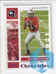 Justin Fields 2021 Panini Chronicles Draft Picks Pink Foil Parallel RC #2 Bears